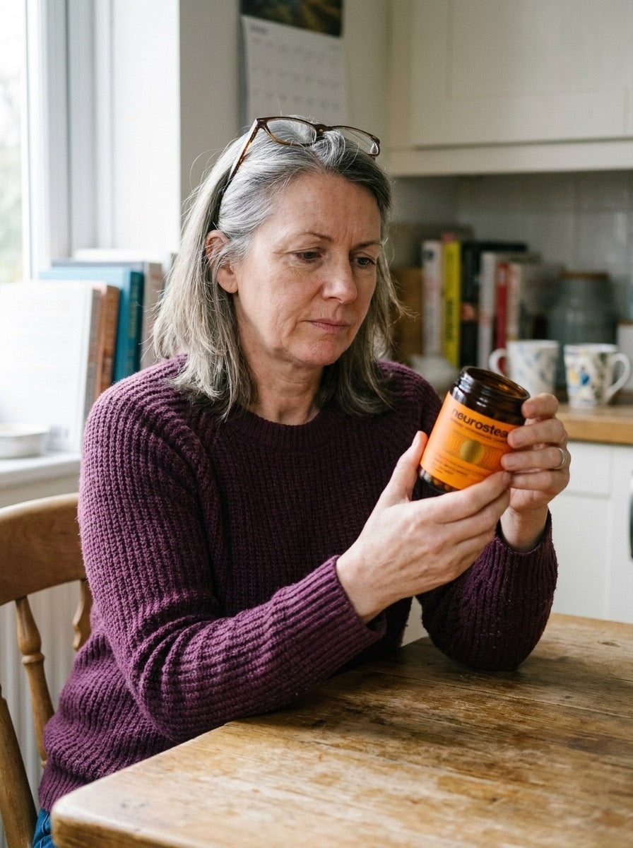A woman considering Neurostead
